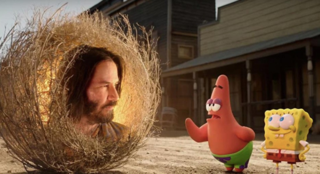 Keanu Reeves en el nuevo tráiler de Bob Esponja al rescate Coolture